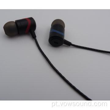 Com fio em fones de ouvido Earbuds Full Metal Earphones